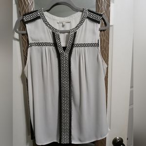 Daniel Rainn black & white blouse L